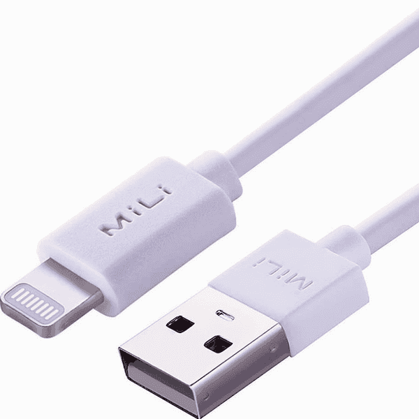 MILI LIGHTNING TO USB CABLE  2M WHITE
