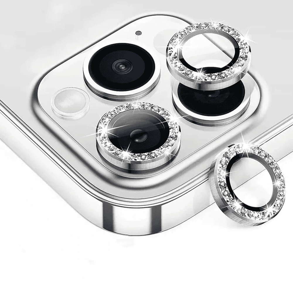 Perfect Silver Glitter Camera Lens Protector