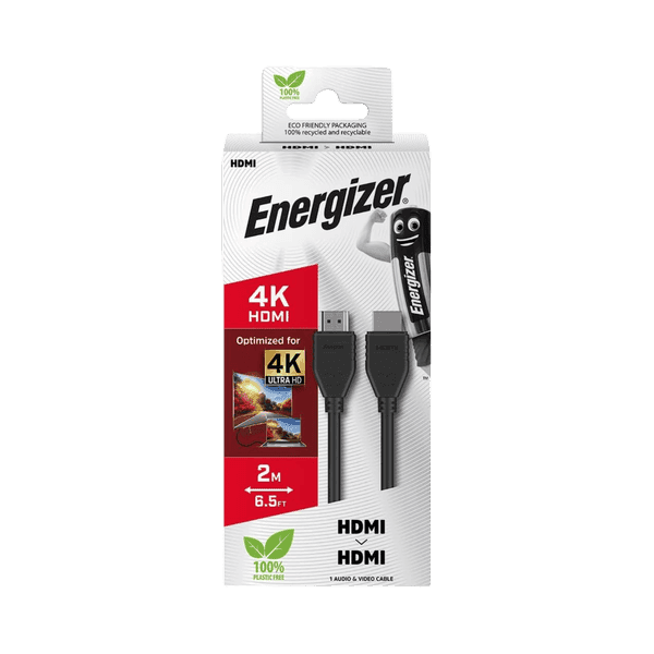 ENERGIZER 4K HDMI TO HDMI CABLE 2 METER BLACK C110HKBK2 -M ONE