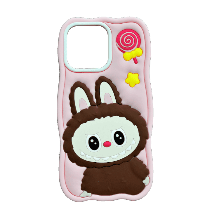 LABUBU SILICONE COVER IPHONE 13/14/15 PINK