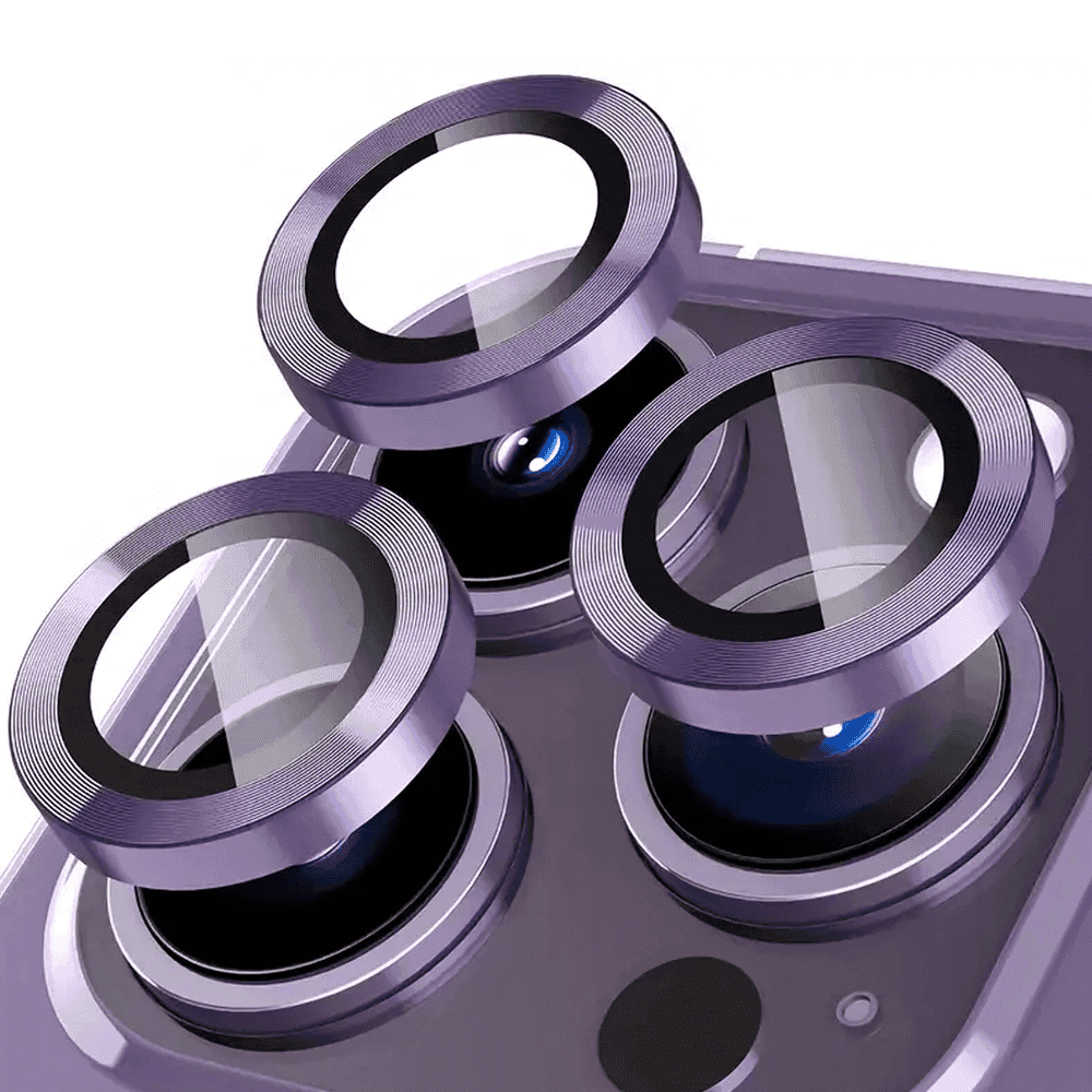 Purple Tempered Glass Camera Lens Protector