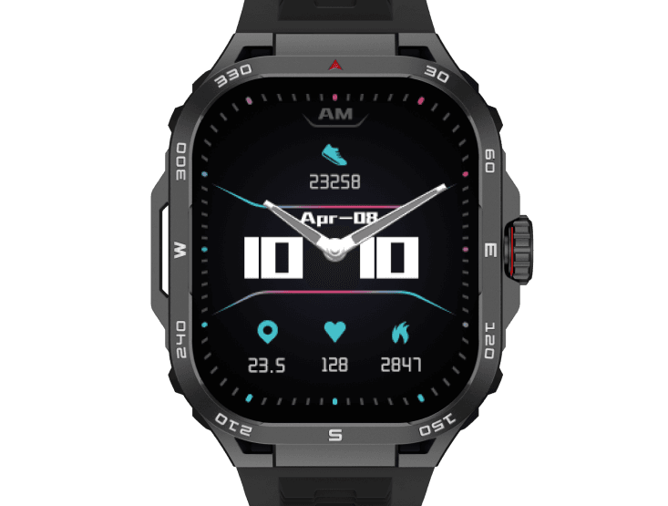 Ultra Smart Black Fitness Watch