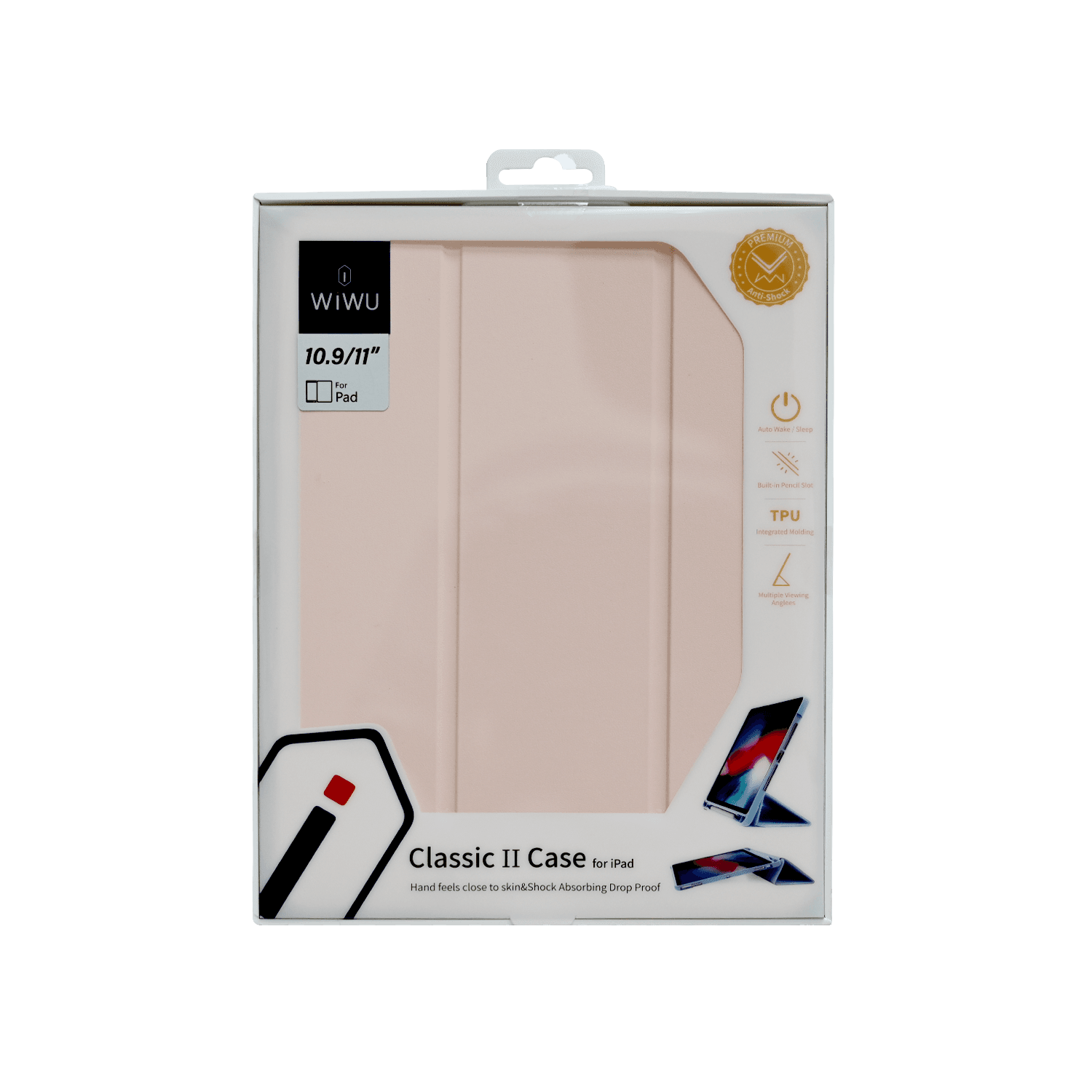 WIWU CLASSIC II LEATHER CASE IPAD 10.9 2022 PINK