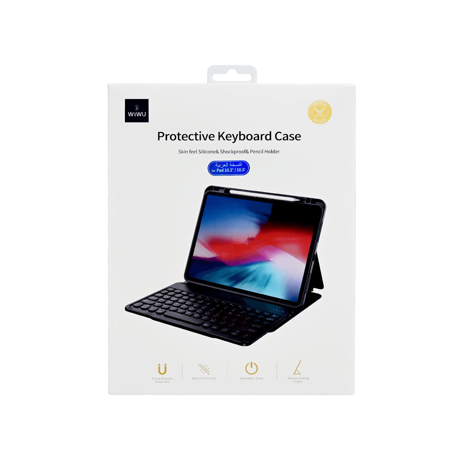 WIWU PROTECTIVE LEATHER KEYBVOARD CASE IPAD 10.2/10.5 BLACK