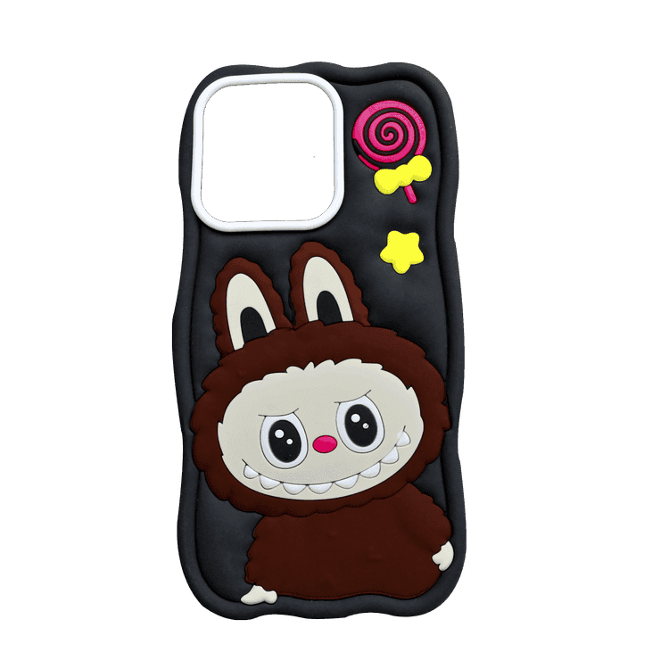 LABUBU SILICONE COVER IPHONE 16 PRO MAX BLACK