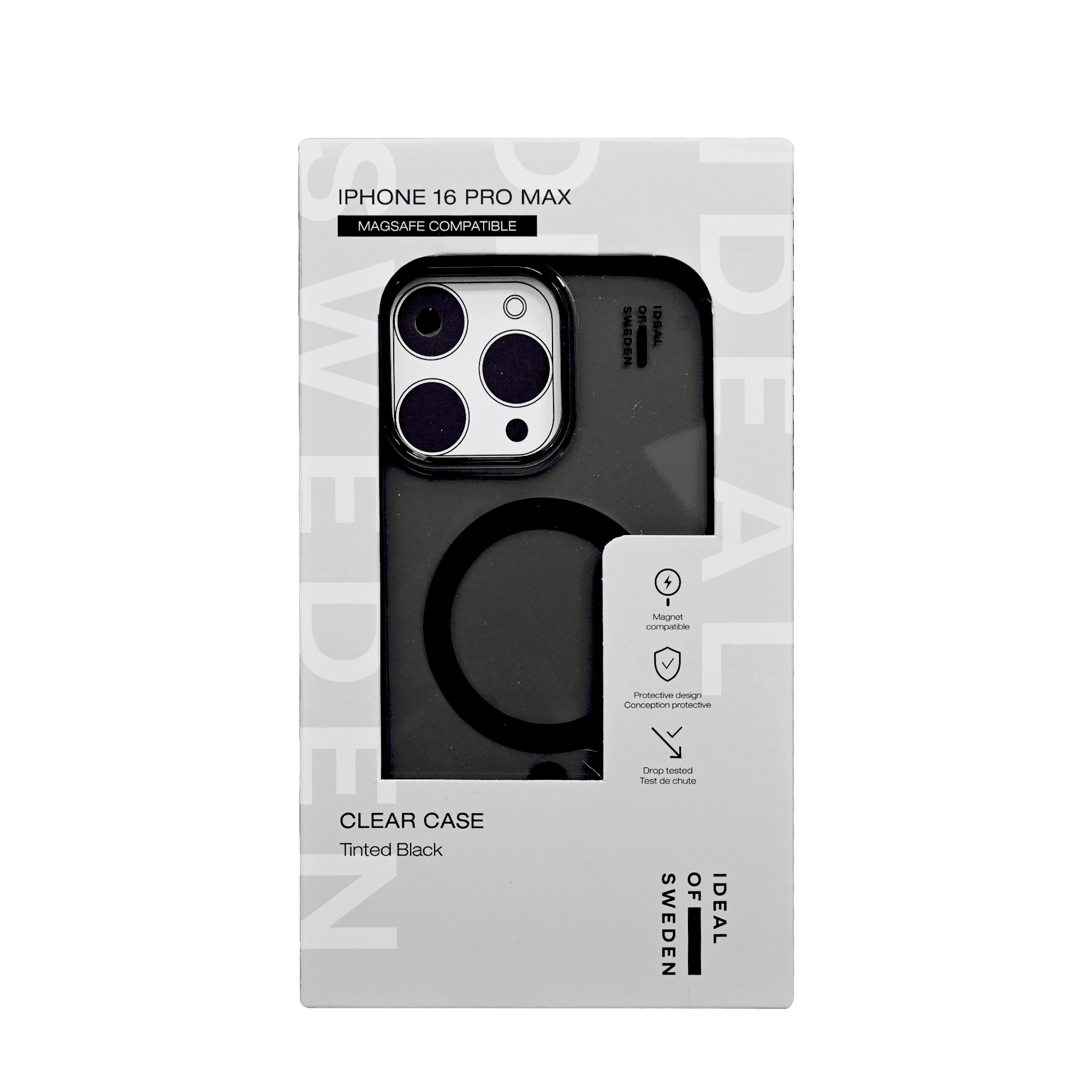 IDEAL OF SWEDEN CLEAR CASE WITH MAGSAFE IPHONE 16 PRO MAX TINTED BLACK