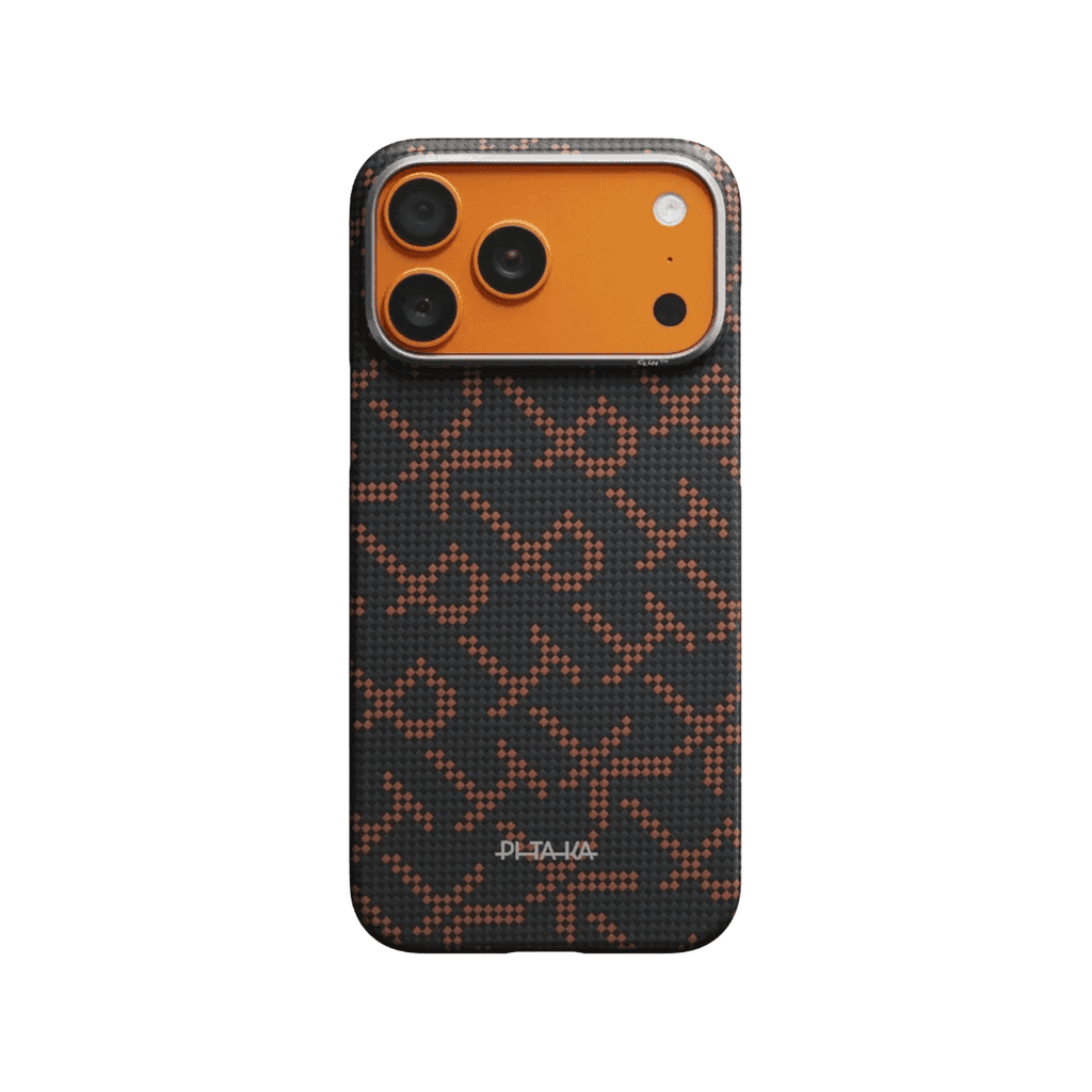 PITAKA ULTRA SLIM CASE (EDGE) IPHONE 17 PRO MONOGRAM ORANGE/BLACK