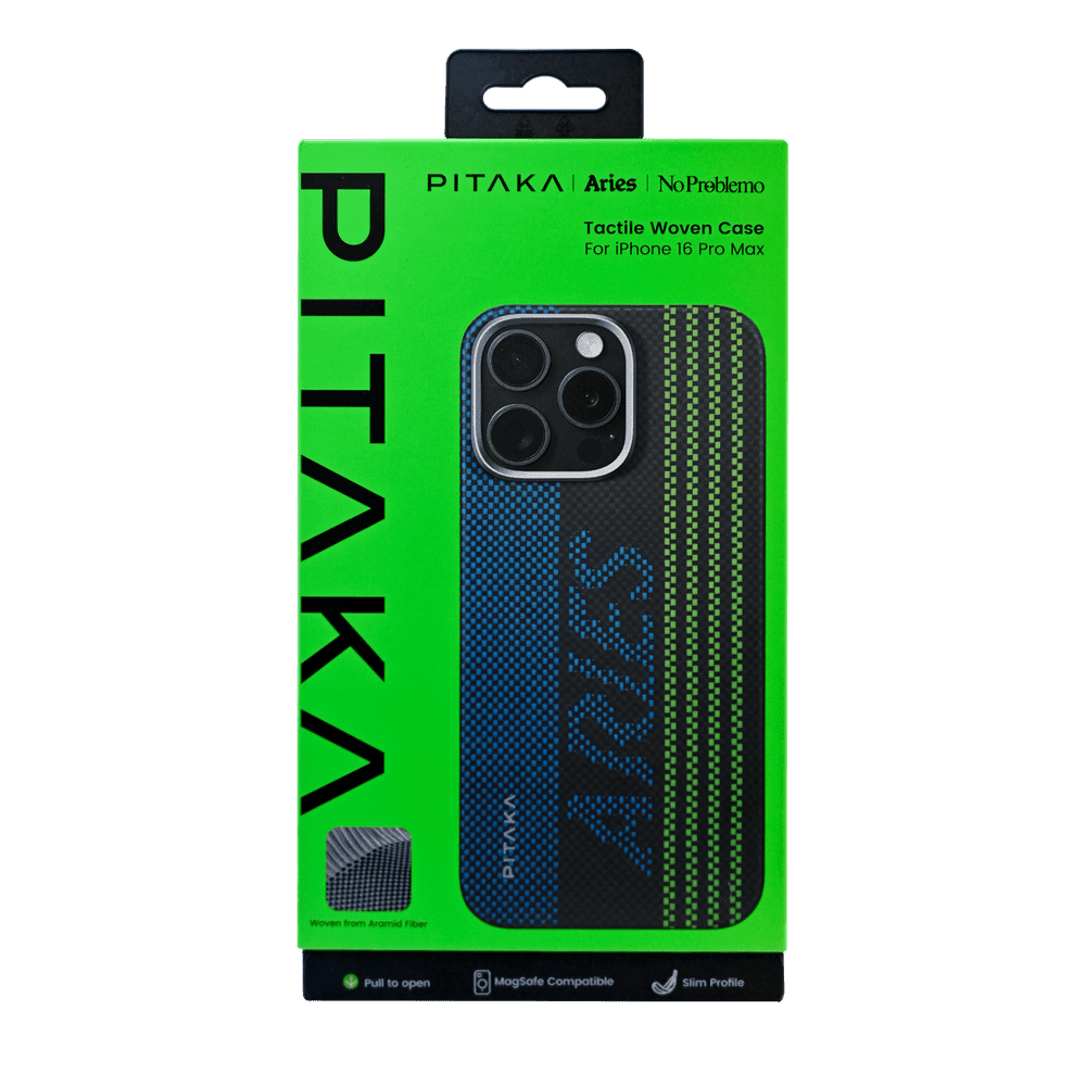 Pitaka Aries Tactile Woven Case for iPhone 16 Pro max - Credit card