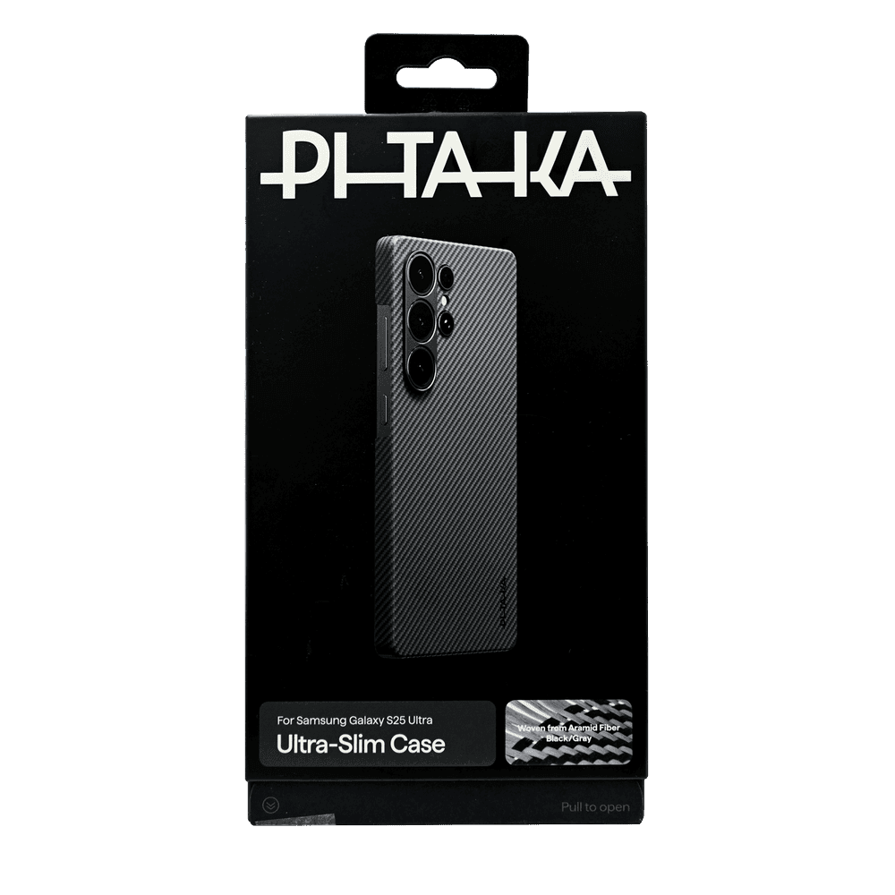 Pitaka Samsung Galaxy S25 Ultra Slim Case Black & Gray