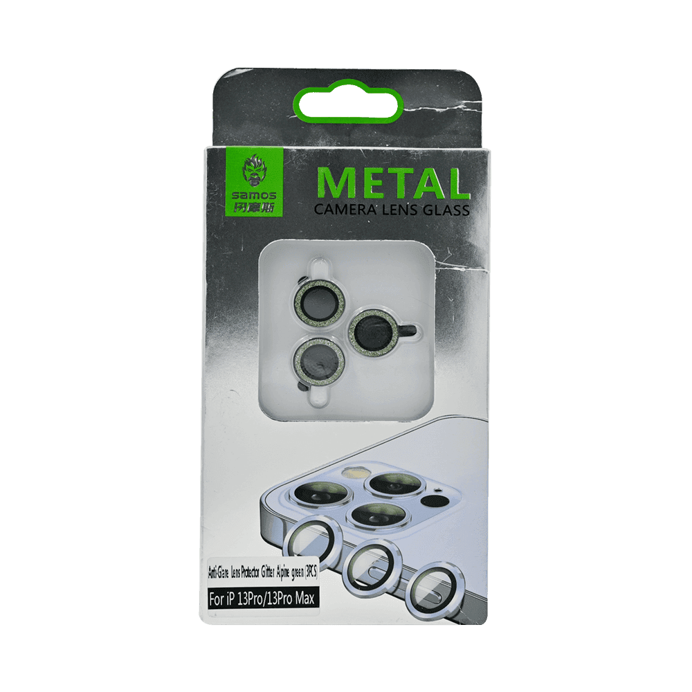 SAMOS GLITTER CAMERA GLASS PROTECTOR FOR IPHONE 13 PRO/13 PRO MAX ALPINE GREEN