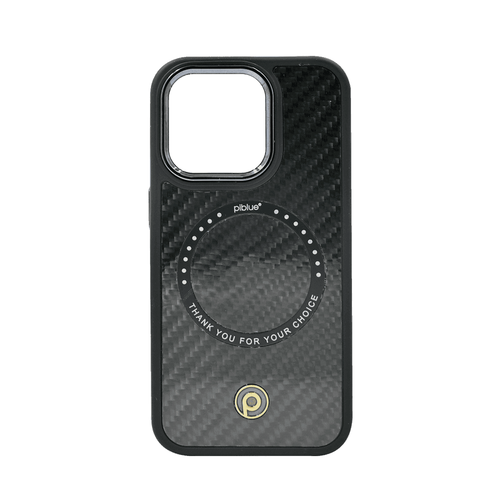 PIBLUE CARBON FIBER MAGNETIC CASE IPHONE 14 PRO BLACK