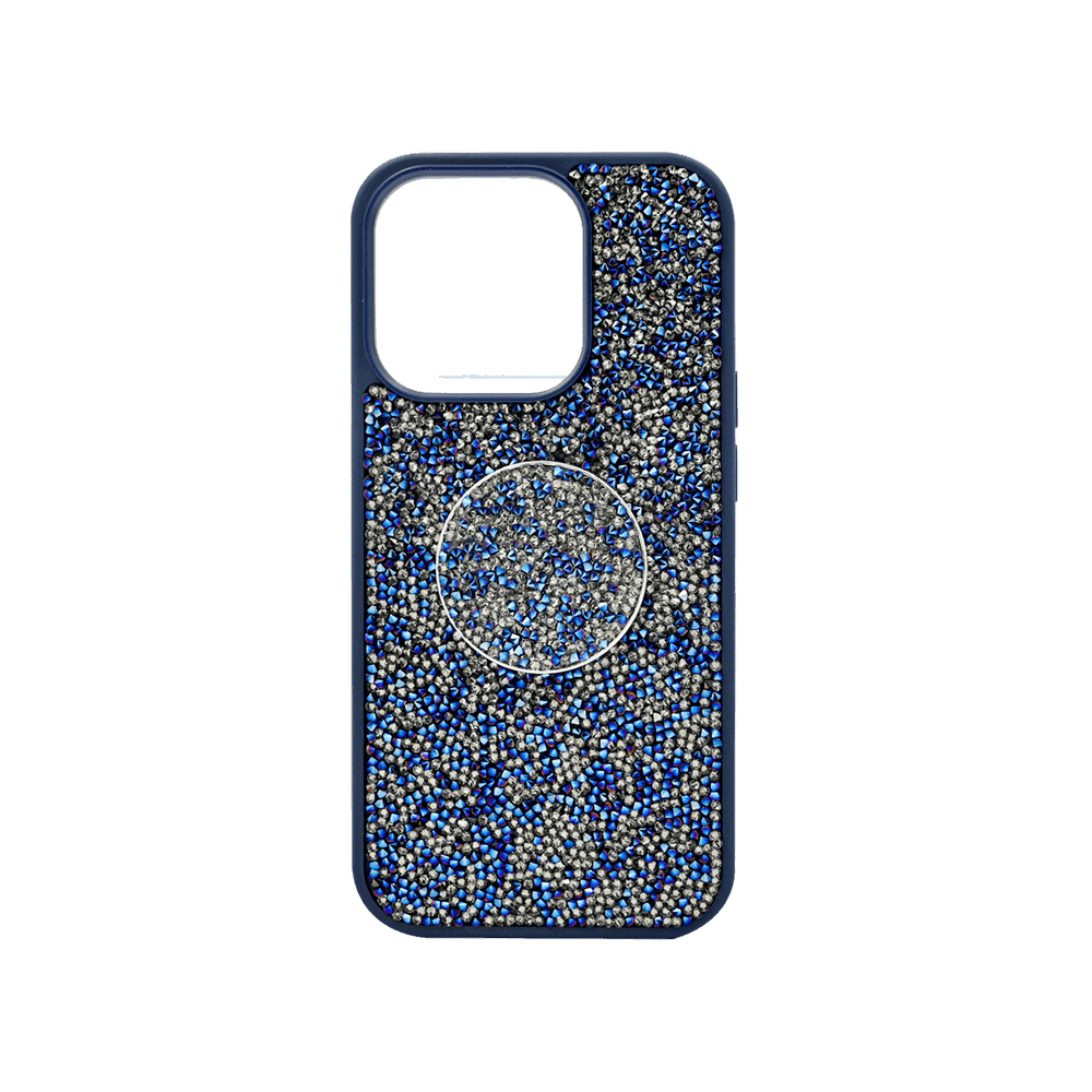 ISAFE BLING POP UP HARD COVER IPHONE 15 PRO BLUE TITANIUM