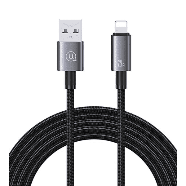 USAMS 2 METRE SJ669 LIGHTNING 2.4A ALUMINUM ALLOY FAST CHARGING & DATA CABLE