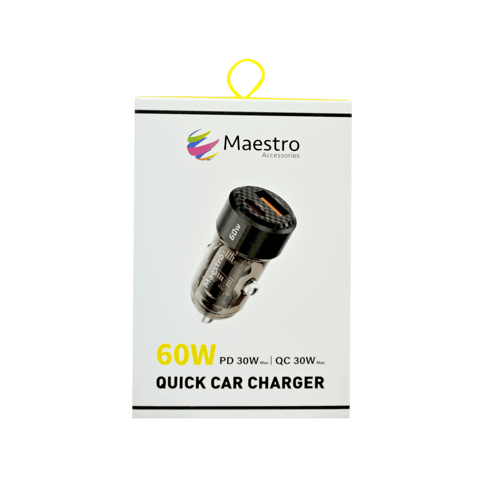 MAESTRO 60W TRANSPARENT QUICK CAR CHARGER