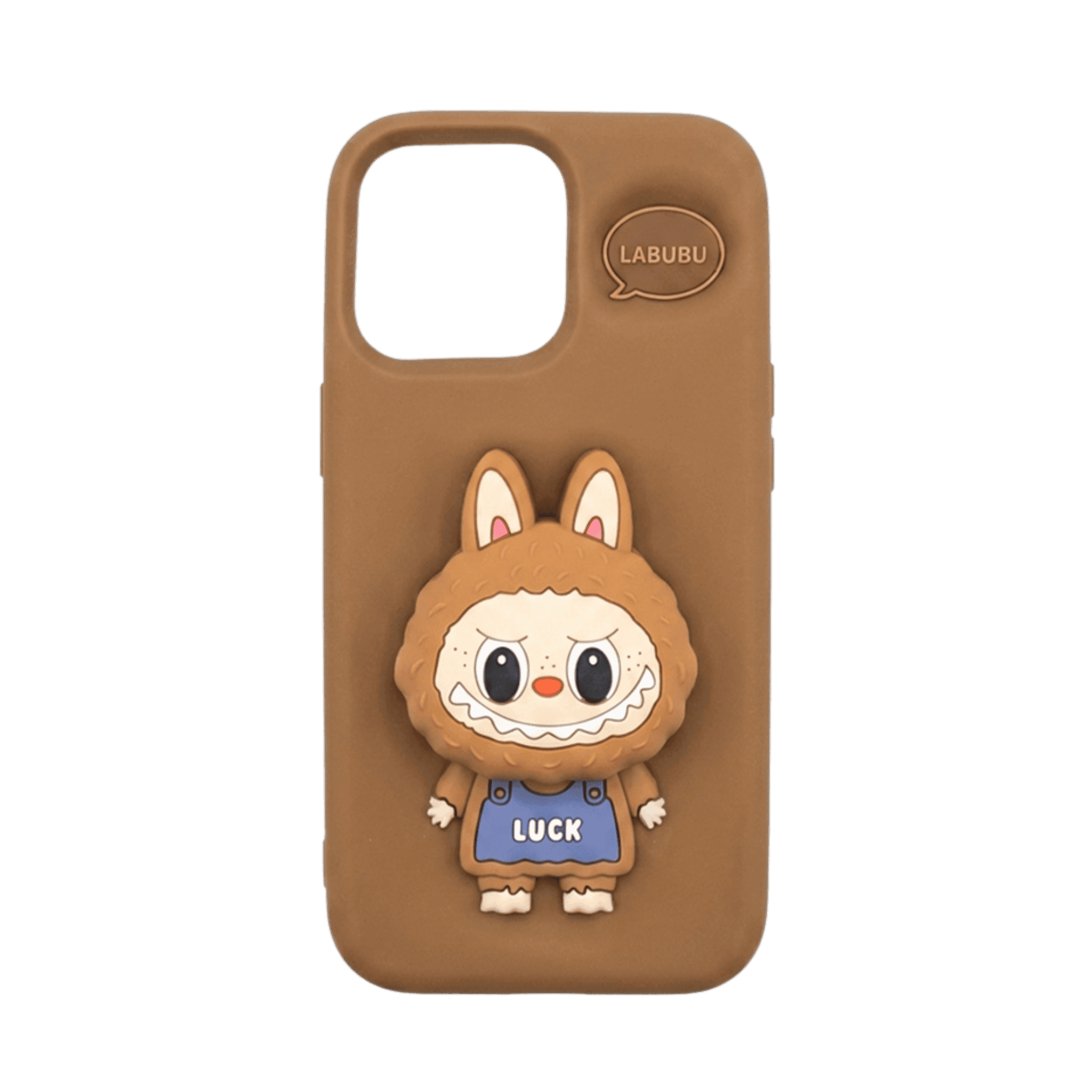 LABUBU POP UP SILICONE COVER IPHONE 16 PRO MAX BROWN