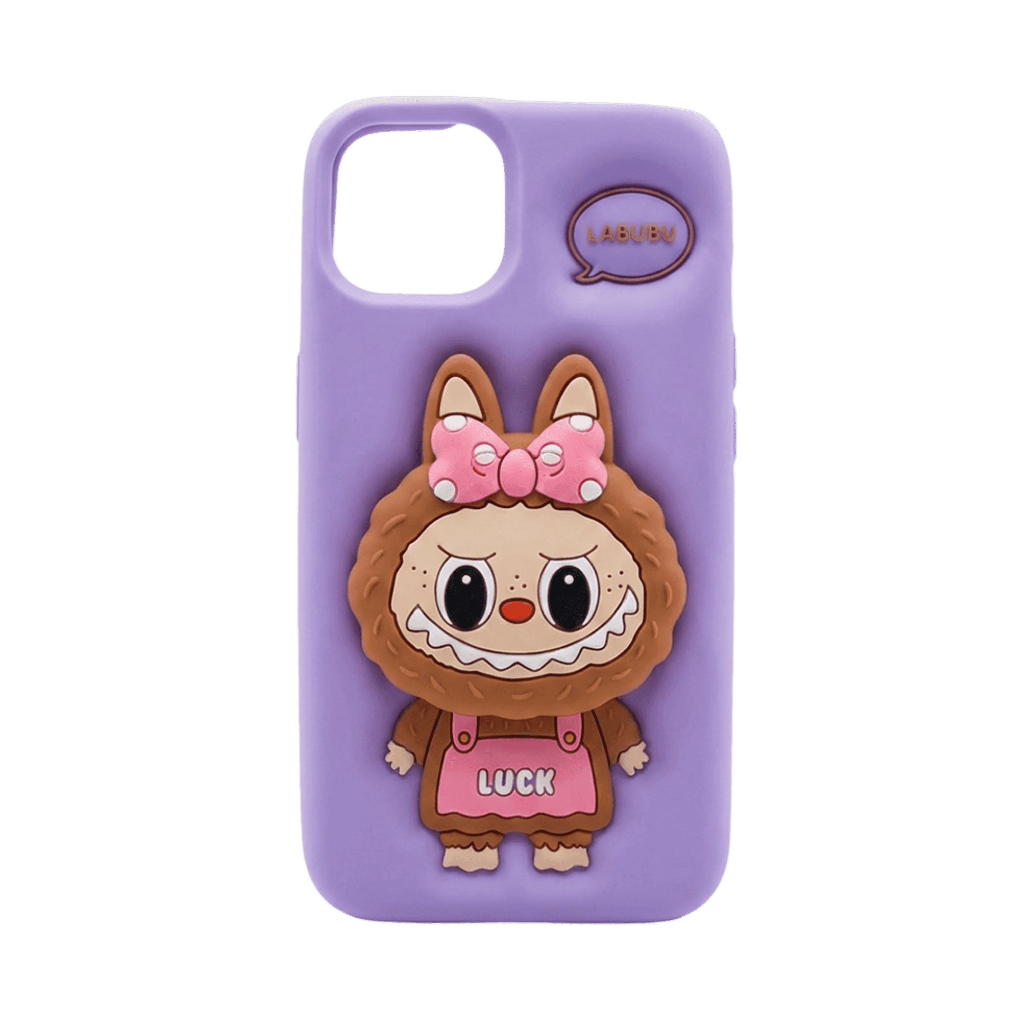 LABUBU POP UP SILICONE COVER IPHONE 13/14/15 PURPLE