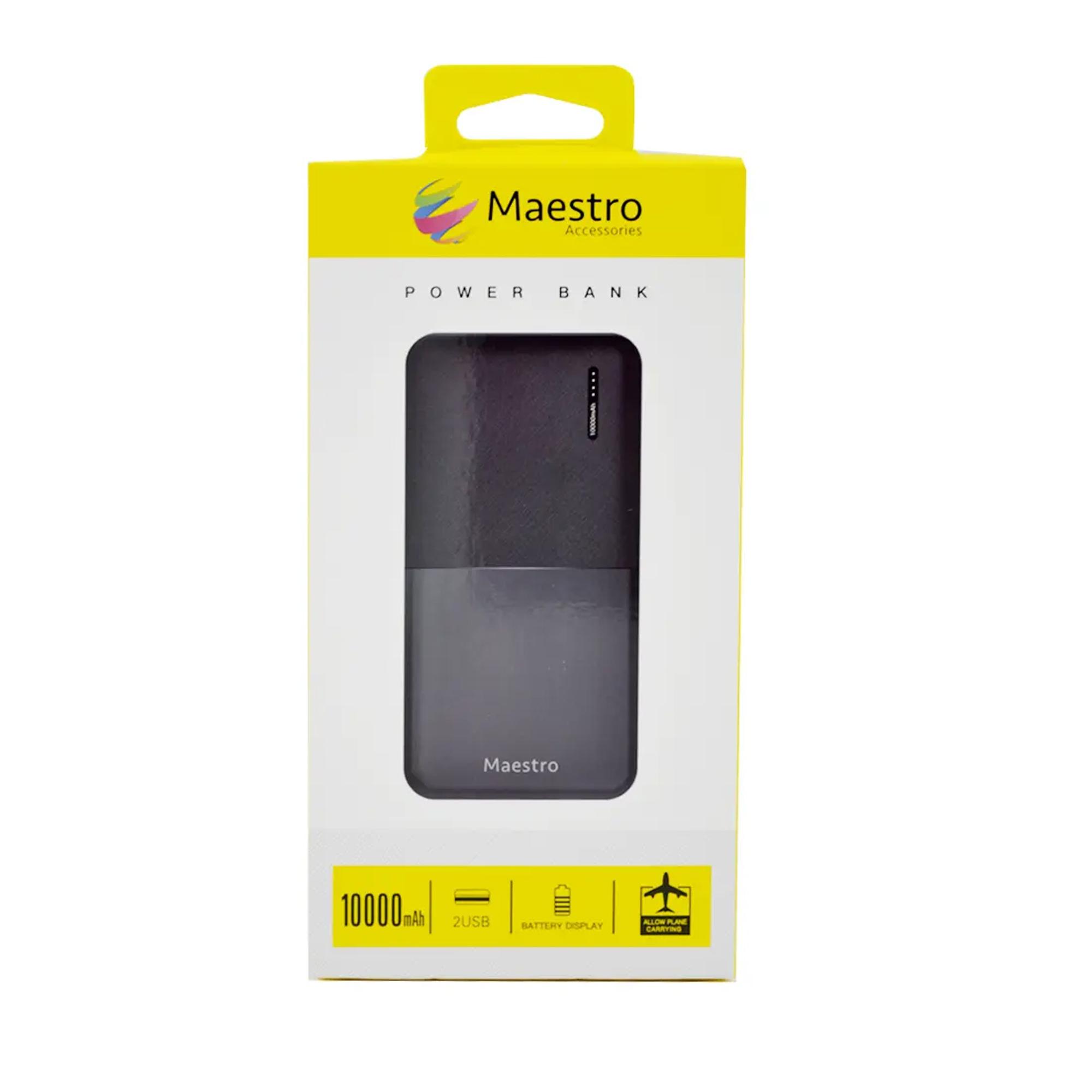 MAESTRO DC-10K 30W FAST-CHARGING 10000mAh POWERBANK WITH DUAL CABLE