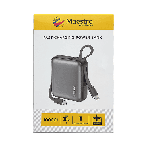MAESTRO DC-10K 30W FAST-CHARGING 10000mAh POWERBANK WITH DUAL CABLE