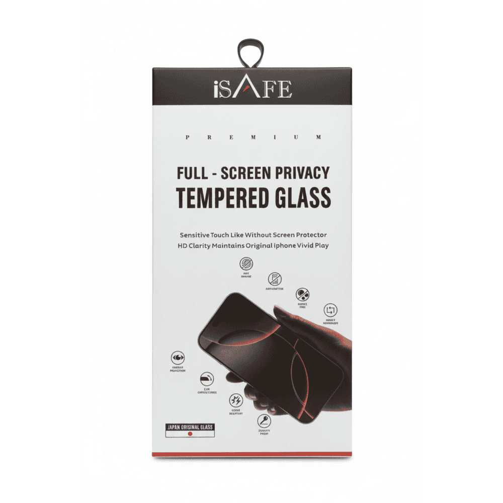 ISAFE FULL SCREEN PRIVACY TEMPERED GLASS IPHONE 17