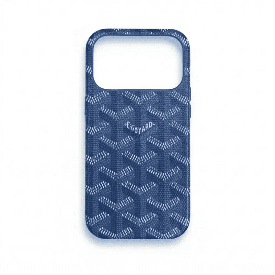 GOYARD LEATHER HARD CASE IPHONE 17 PRO MAX BLUE