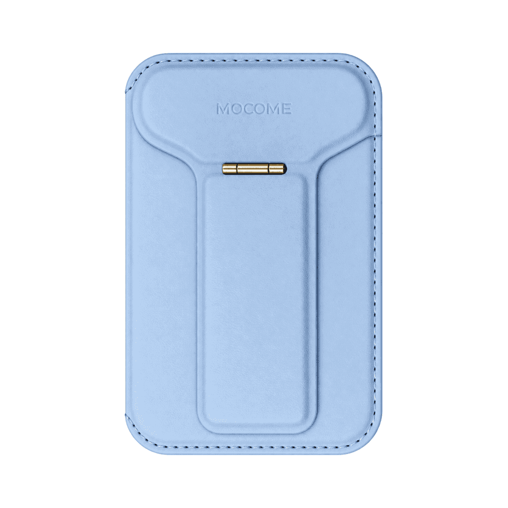 MOCOME FOLDABLE WALLET MAGSAFE CARD HOLDER WITH STAND SKY BLUE