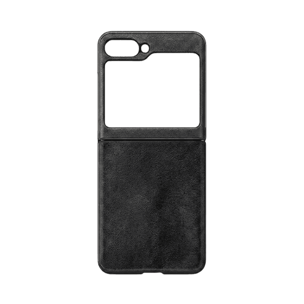Samsung Galaxy Z Flip6 Black Leather Case