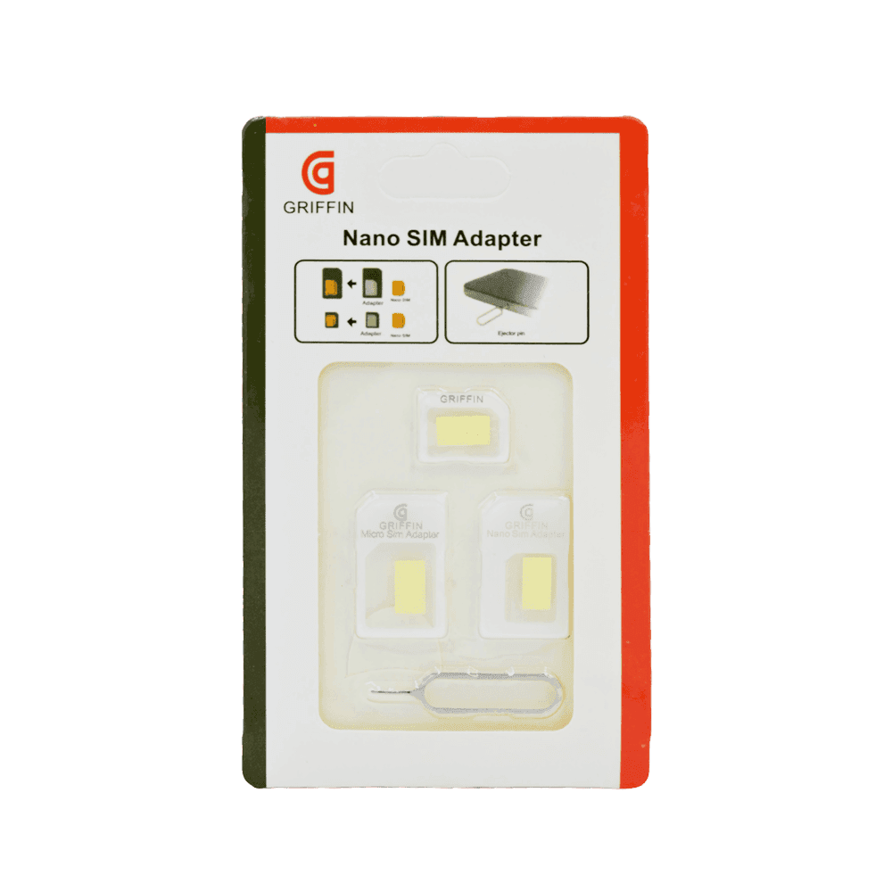 Griffin SIM Card Adaptor & Ejector Pin - White