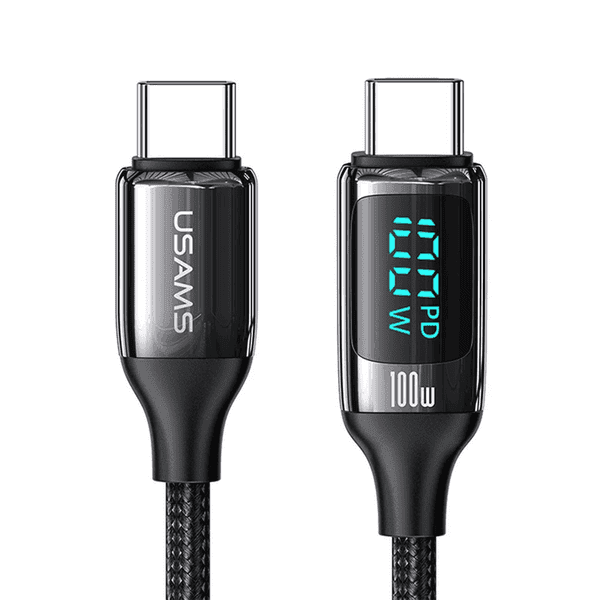 USAMS SJ655 DUAL CABLE 100W 2 METRE USB+TYPE-C TO TYPE-C