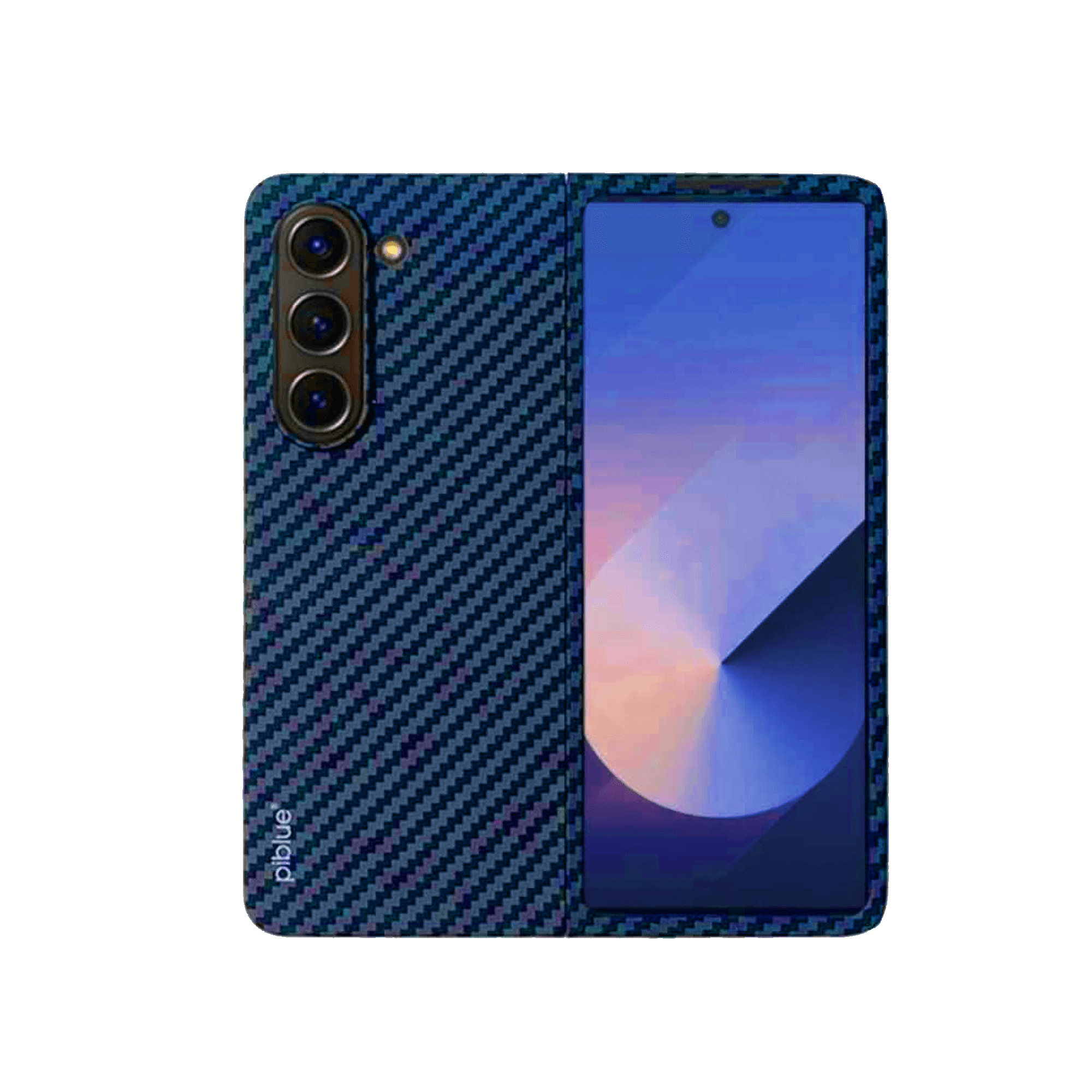 Piblue Twill Kevlar Magnetic Phone Case for Samsung Z Fold6 - Blue