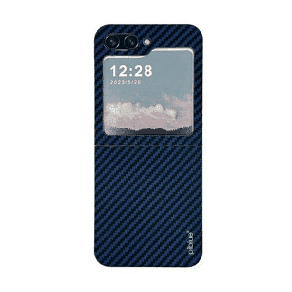 Piblue Twill Kevlar Magnetic Phone Case for Samsung Z Flip6 - Blue
