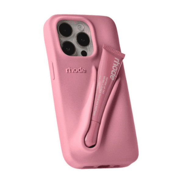 Rhode Pink Silicone Case with Lipstick