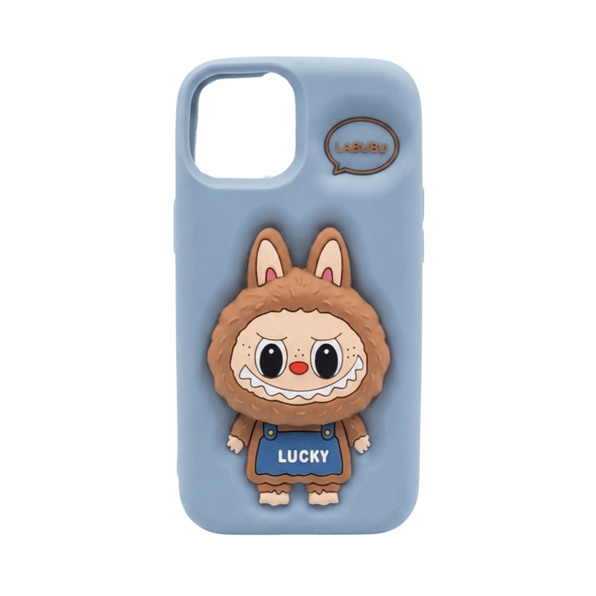 LABUBU POP UP SILICONE COVER IPHONE 14/15 PRO MAX GRAY