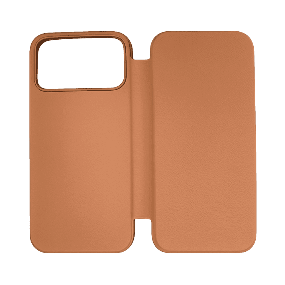 PIBLUE CBS-A43 LEATHER FLIP CASE IPHONE 17 PRO MAX BROWN